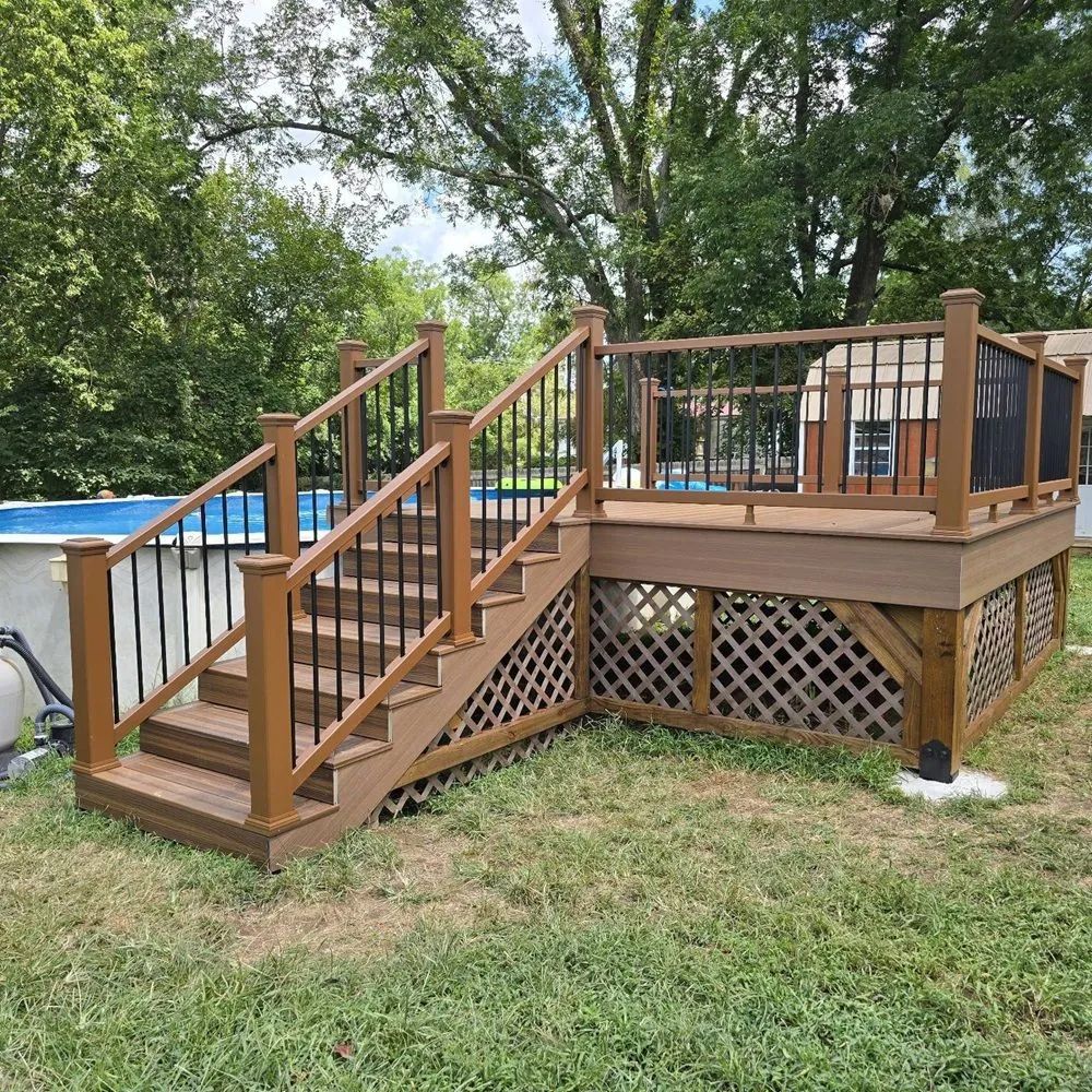 Custom composite deck built in Osceola, Missouri